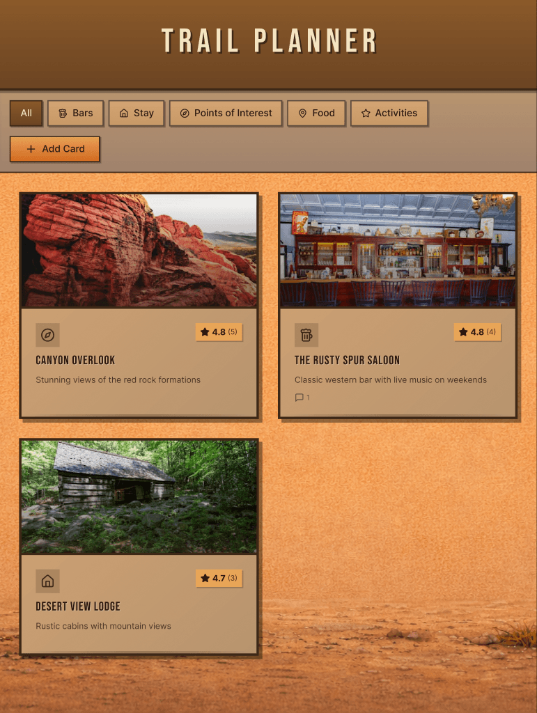 Trip planning feature preview